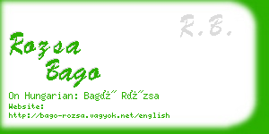 rozsa bago business card